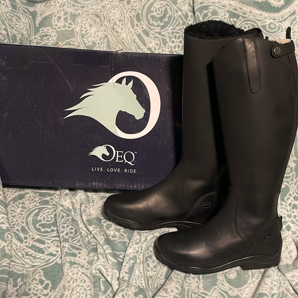 OEQ ladies Equestrian water resistant,fleece lined , antislip Tall Boot. - Picture 1 of 7